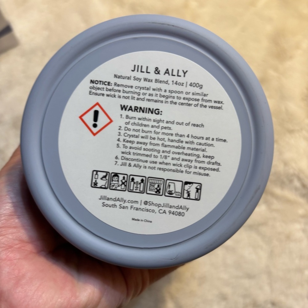 NEW Jill & Ally Harmony Candle Agate Crystal Manifestation Cedar Violet Scented - Picture 11 of 16